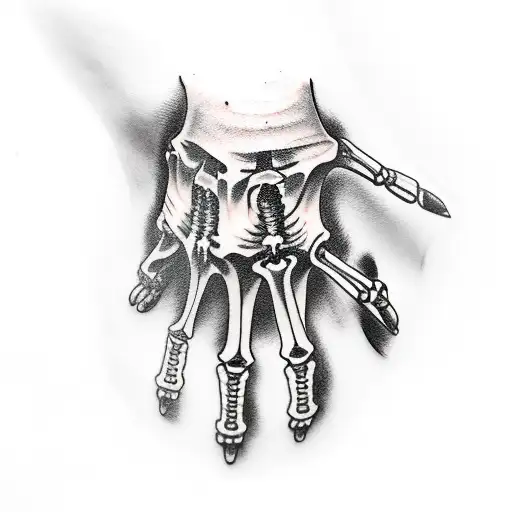 Skeleton Hand With Name