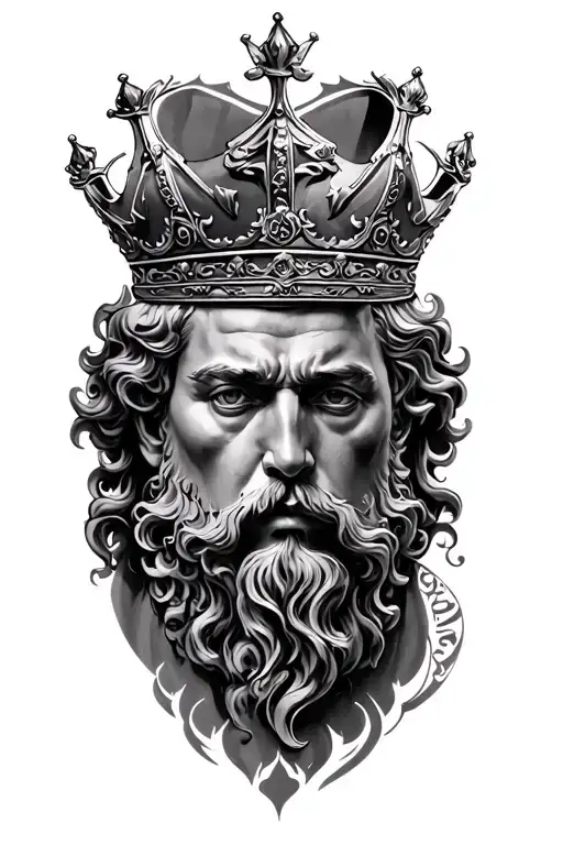 Realist King Tattoo Midas Made With Black And Gray