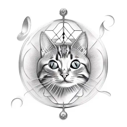 Cat Play Guitar Metal