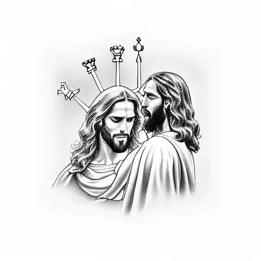Jesus And The Devil Play Chess