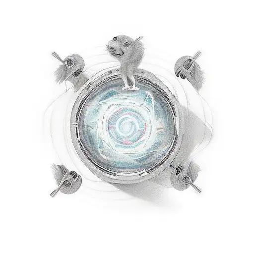 Circle With A Man Dancing Inside