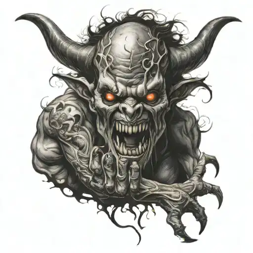 Demon Holding Severed Head