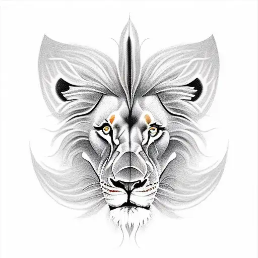 Lion Awakening In Light