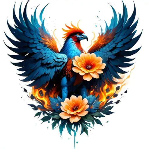 Phoenix Elegant Rising From Ashes Flowers