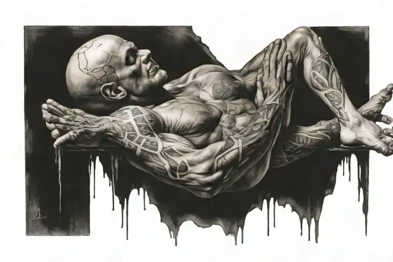 Atlas Resting Leaning Over World