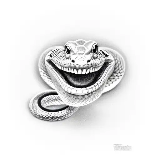 A Snake With A Diamond In Its Mouth