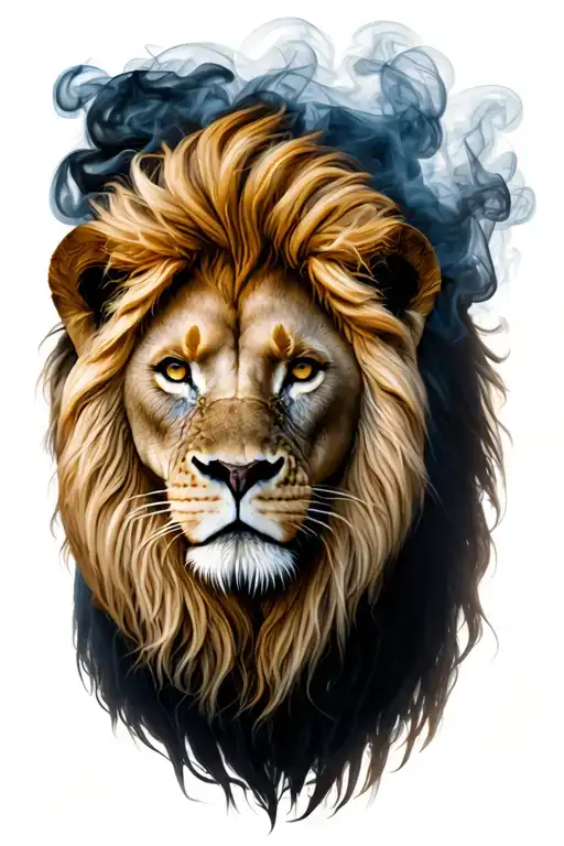 Lion With Mane Of Smoke