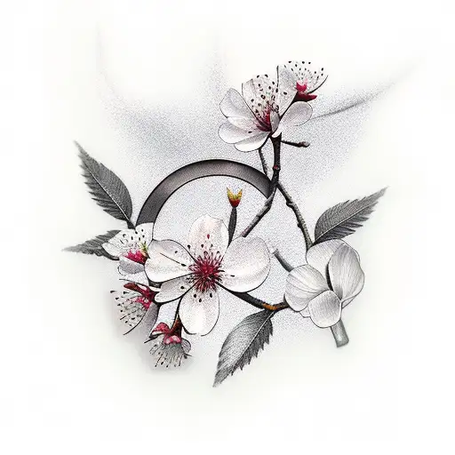 Cherry Blossom Christian Cross