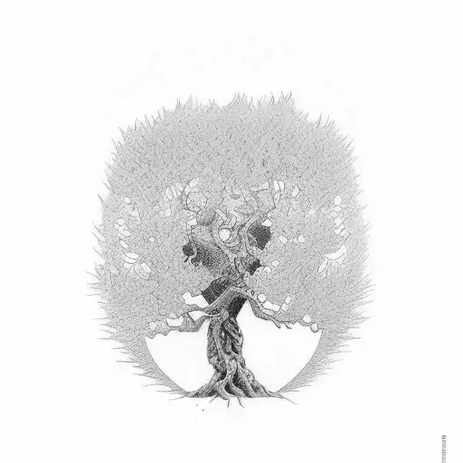 World Tree Tattoo Design On Forearm