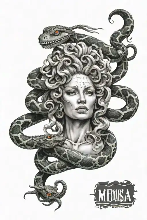 Medusa With Grills And Snakes Wrapping