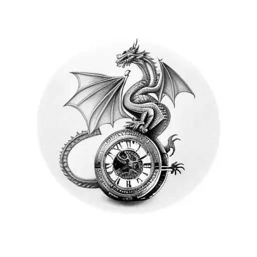 Dragon Space With Pocket Watch