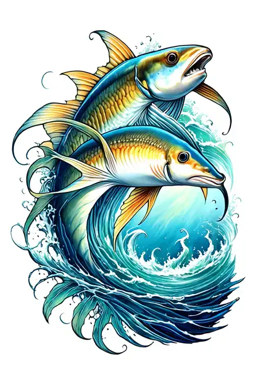 Ocean Themed Tattoo Design