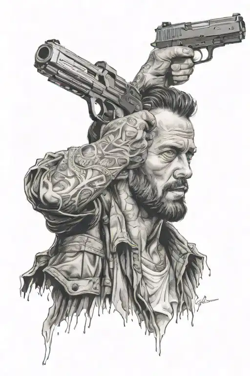 Guy Shooting Himself And Recreating His Life Cause He Been Through A Lot Of Pain In Life