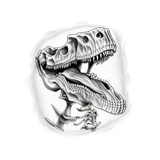 Multiple Skeleton Dinosaur Leg Sleeve