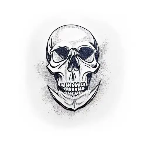 Skull Whit Dagger