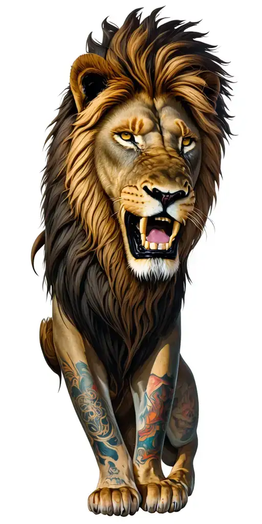 Spartaner With Lion Combines Slightly Aggressive