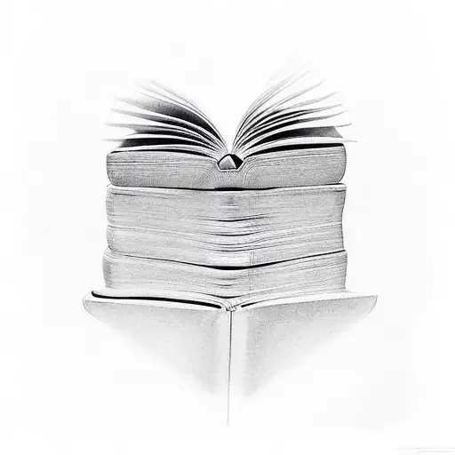 A Tattoo Of An Open Book With A Hiking Trail Winding Through The Pages