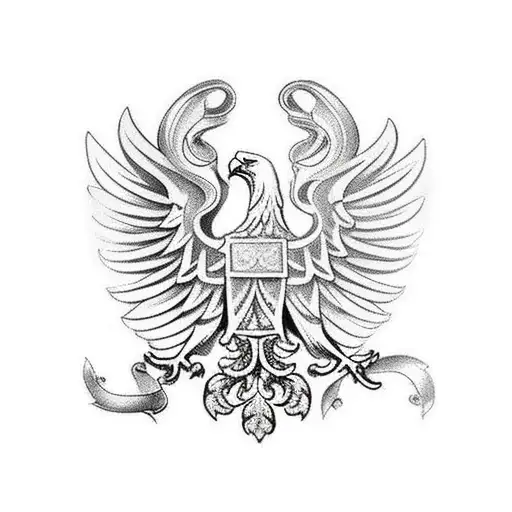 Half Polish Eagle Half Lily Flower