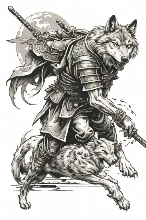 Wolf Samurai After War Scene