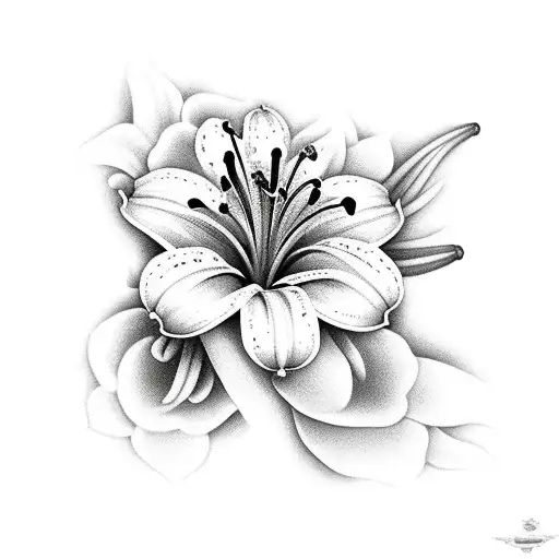 Lily Flower With Name Liliana