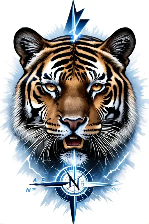 Tiger Compass Lightning Bolts