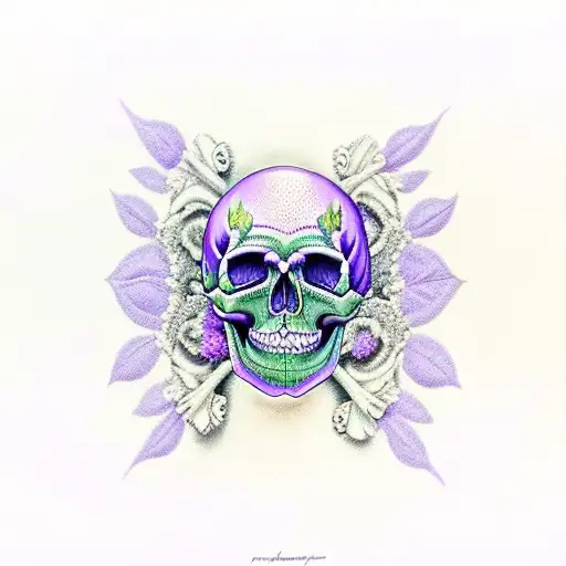 Lavender With Skull
