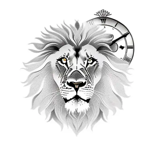 Combine A Lion And A Clock In A Unique Design