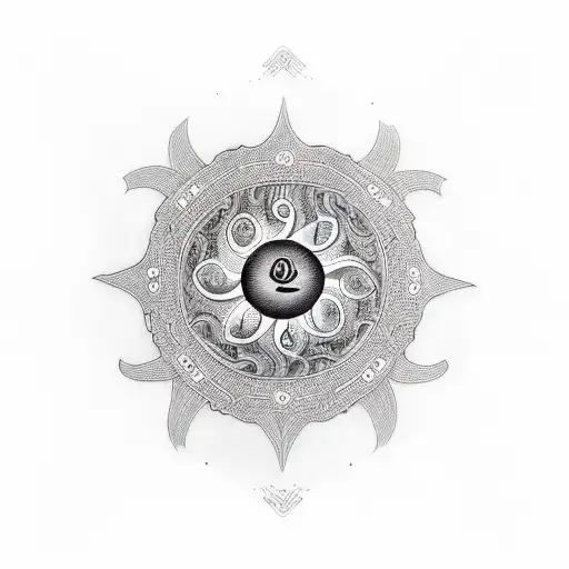 Black Female Sun With Afro