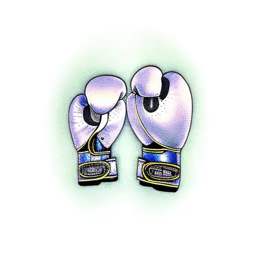 Christian Cross Boxing Gloves Hanging Off