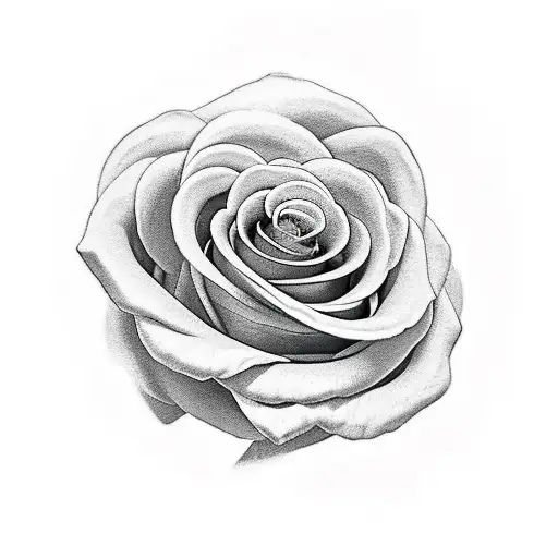 Caduceus With Rose In The Bottom Left