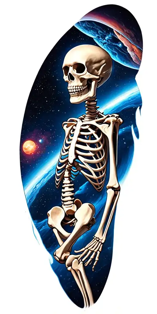 Skeleton In Space Surrounded