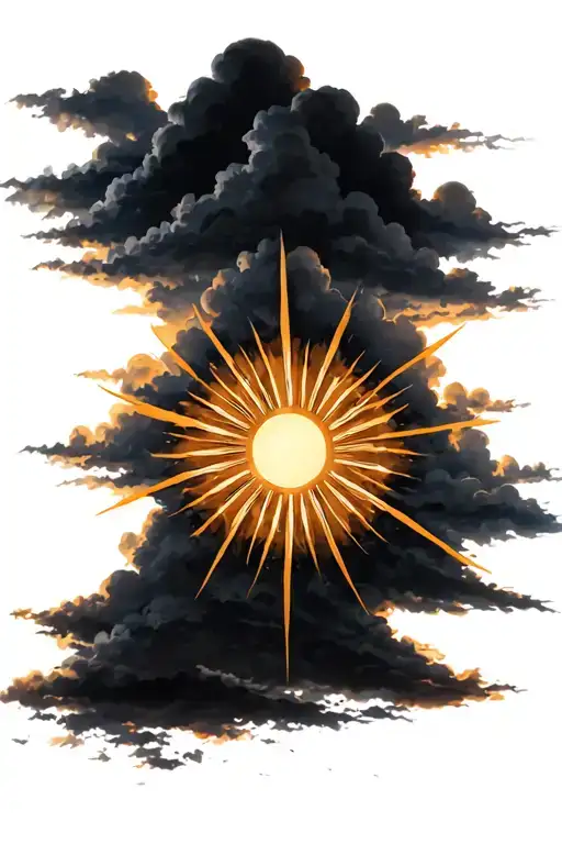 Sunray And Clouds Background