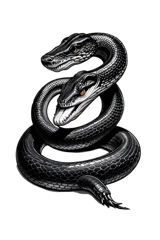 King Cobra With Black Shaded Background Black