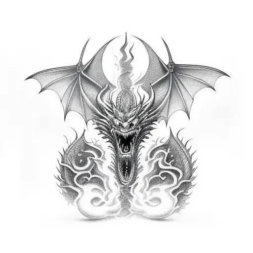 Dragon Emerging From The Body