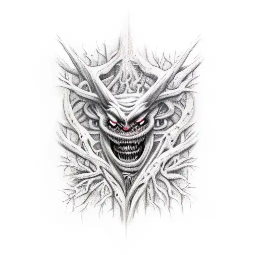 Demonic Creature In Forest