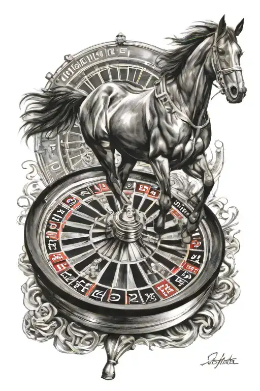 Race Horse Roulette Wheel Casino