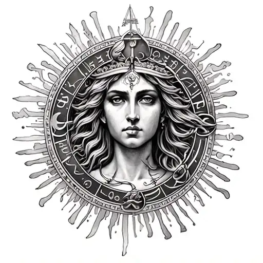 Libra Zodiac Sign Surrounded