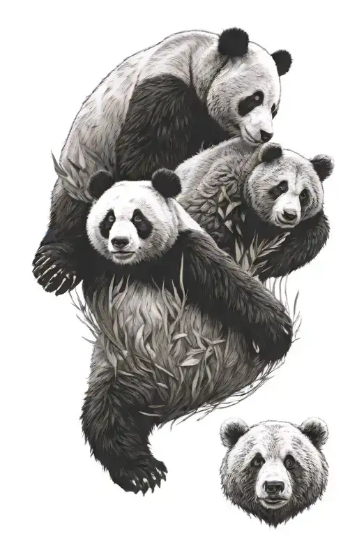 A Panda And A Grizzly Represented In A Single Body