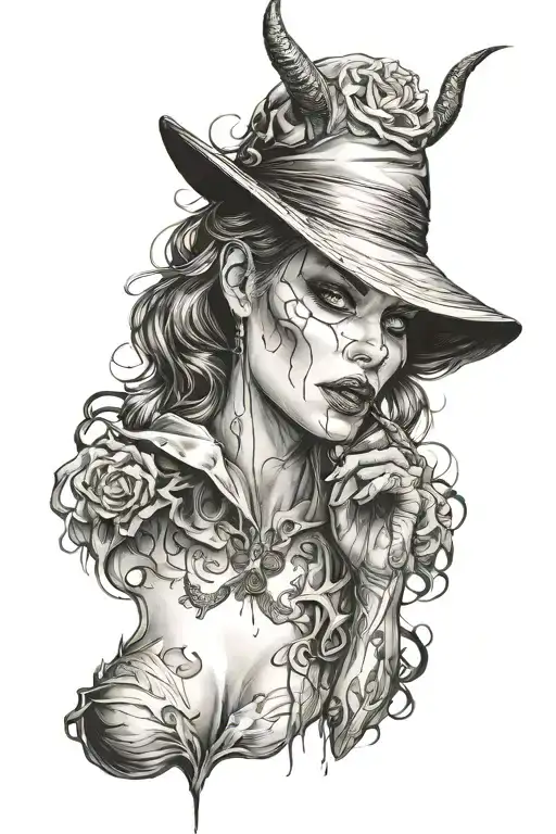 Seductive Creepy Woman Inside Is Devil