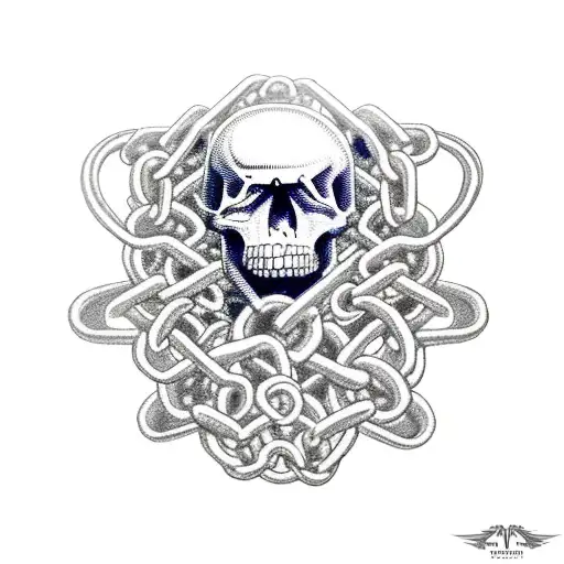 Chains With Skulls Sleeve Grimace Horde And Alliance Symbol