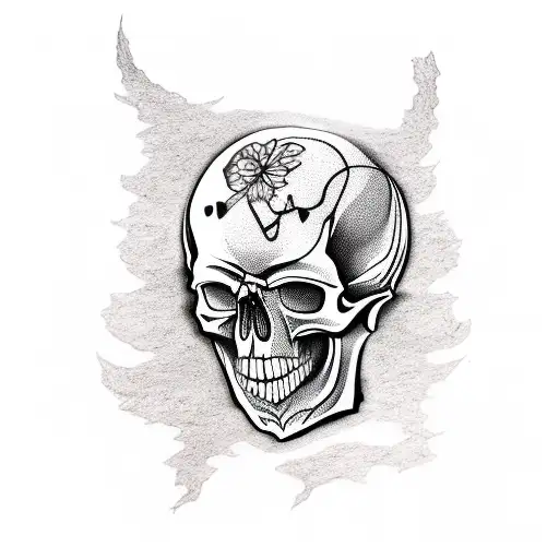 Skull With Hikanbana