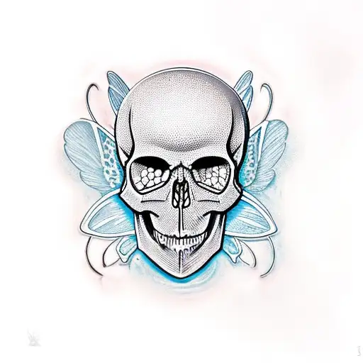 Skull With A Butterfly