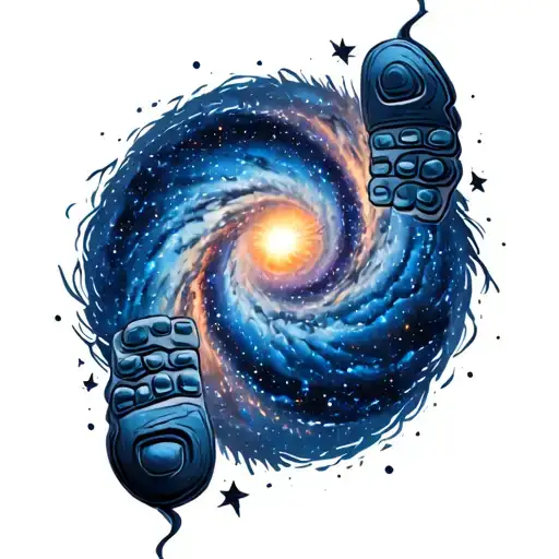 Spiral Galaxy Foot Path Ascension
