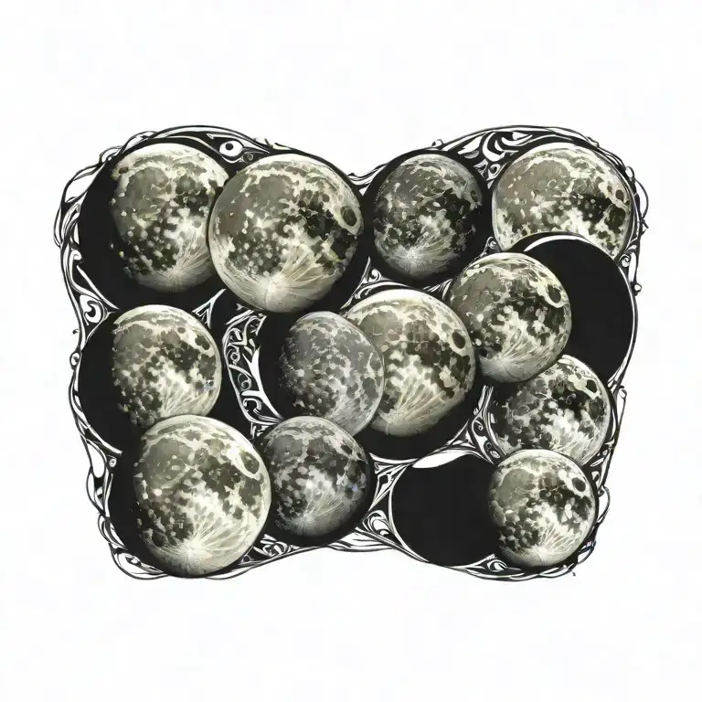 Moon Phases Going Horizontal