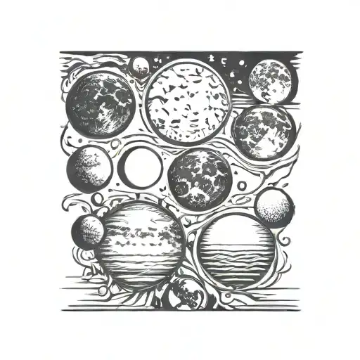 Moon Phases Going Horizontal