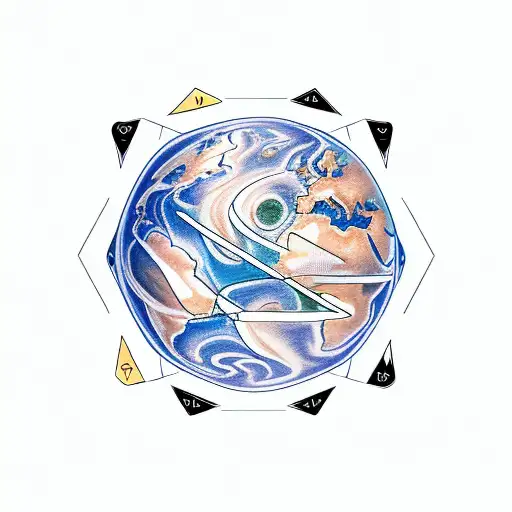 Earth With Hands Rolling Dice