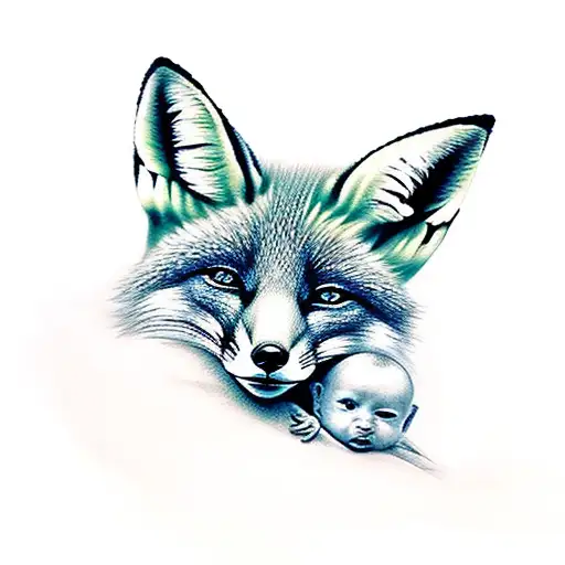 Fox With Babies