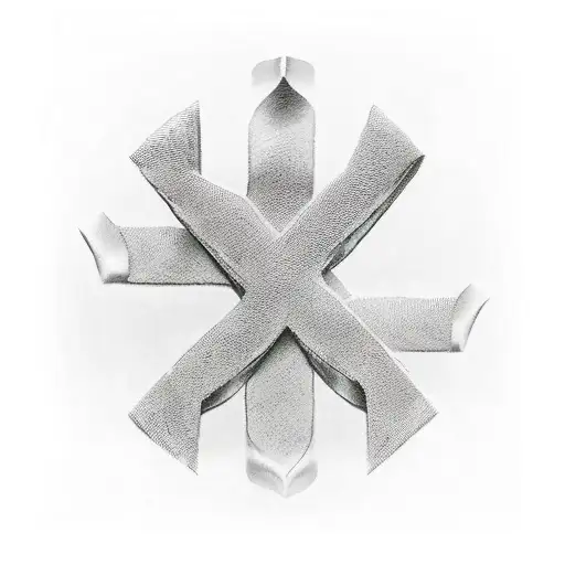 Christian Cross That Has Wraping Paper Around It That Saids Loving Memory