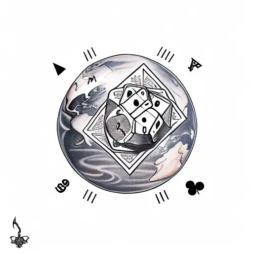 Earth With Hands Rolling Dice