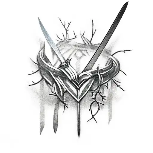 Sword Wrapped With Thorns
